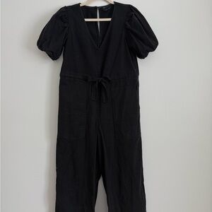 ASOS Black Puff Sleeve Jumpsuit